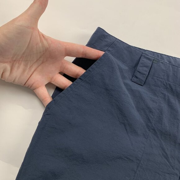 Aeropostale Retro Dusty Blue Nylon Bootcut Utility Pant 6 - Picture 3 of 7